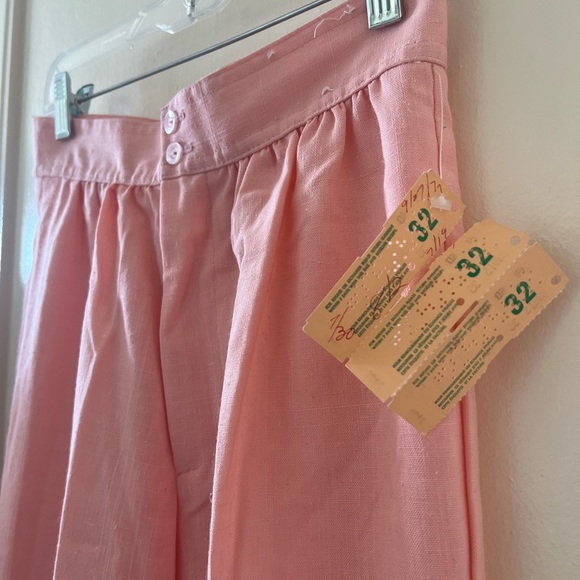 Vintage New w/ Tags! Pink 50’s Pleated Cigarette Pants / Slacks Deadstock Sears - Picture 5 of 9